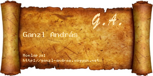 Ganzl András névjegykártya